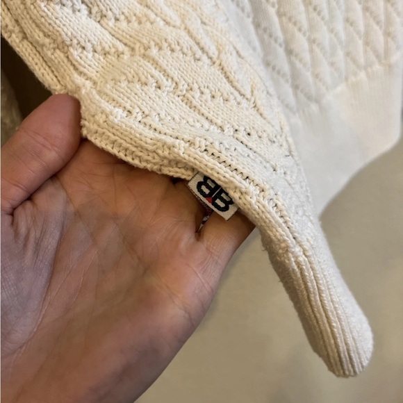 VTG BB Chunky Crewneck Sweater | Men’s Small | Slim Fit | Cable Knit Aran - Picture 7 of 7